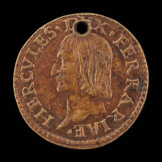 Ercole I d'Este, 1431-1505, 2nd Duke of Ferrara, Modena, and Reggio 1471 [obverse], 15th century.