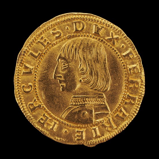 Ercole I d'Este, 1431-1505, 2nd Duke of Ferrara, Modena, and Reggio 1471 [obverse], 15th century.