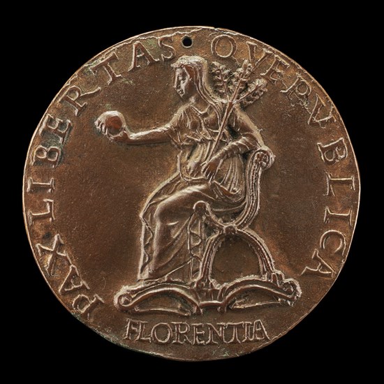 Florence Holding an Orb and Triple Olive Branch [reverse], c. 1465/1469.