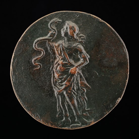 Wisdom Gazing at a Serpent [reverse], c. 1500.