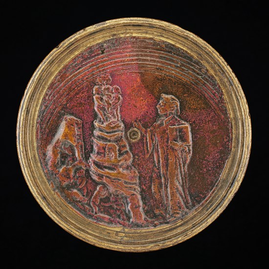 Dante before the Mountain of Purgatory [reverse], late 15th century.