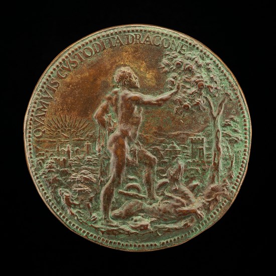 Fernando as Hercules Plucking the Apples of the Hesperides [reverse], 16th century.