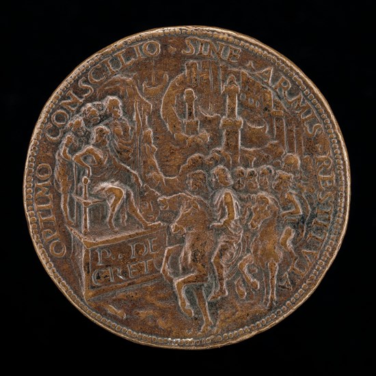 The Doge of Genoa [reverse], c. 1488. Paolo Fregoso was Doge of Genoa 1483-1488 (third reign).