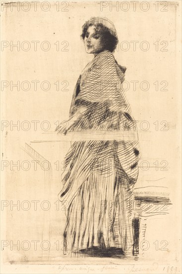 Woman in a Cape (La femme à la pèlerine), 1889.