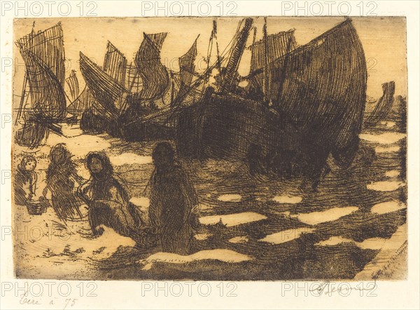 Small Fishing Boats of Berck (Petites Pêcheuses de Berck), 1897.