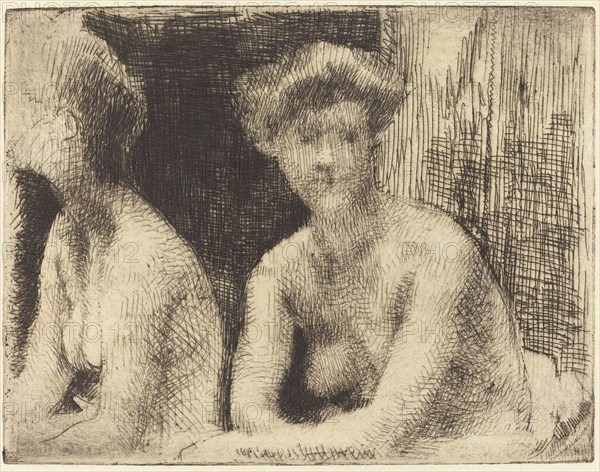 Nude Woman by a Looking Glass (Femme Nue Auprès d'une Glace), 1889.