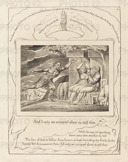 The Messengers Tell Job of His Misfortunes, 1825.
