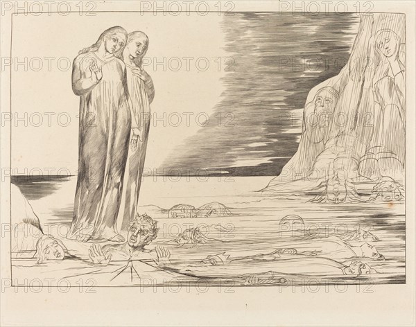 The Circle of the Traitors; Dante's Foot Striking Bocca degli Abbate, 1827.
