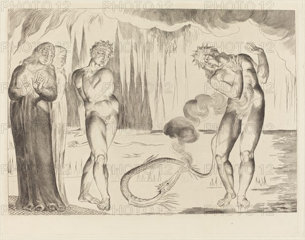 The Circle of the Thieves; Buoso Donati Attacked by the Serpent, 1827.