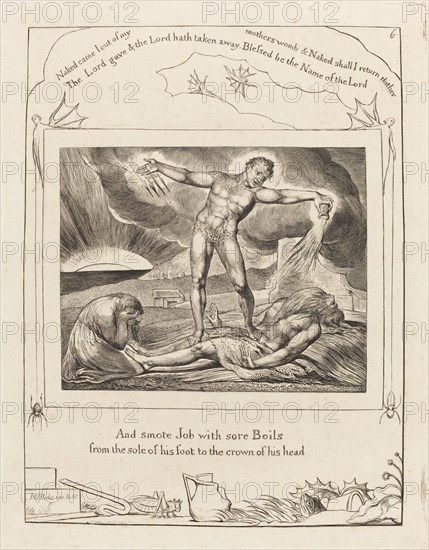 Satan Smiting Job with Boils, 1825.