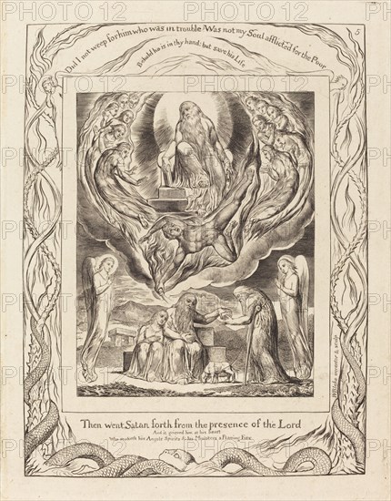 Satan Going Forth from the Presence of the Lord, 1825.
