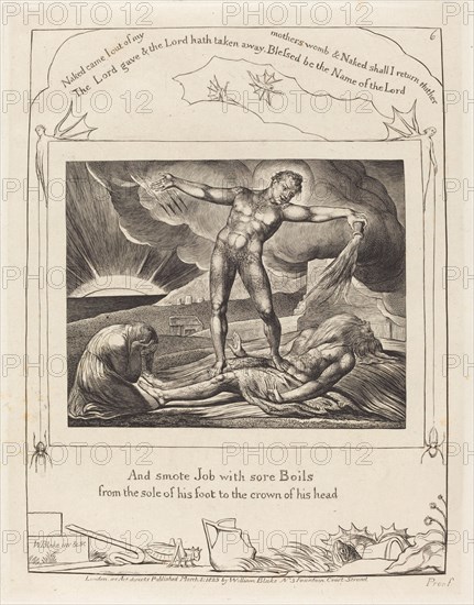 Satan Smiting Job with Boils, 1825.