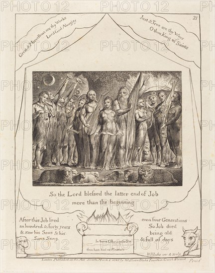 Job and His Wife Restored to Prosperity, 1825.