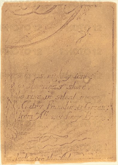 Restrike from fragment of cancelled plate for "A Prophecy", 1793.