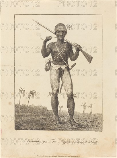 A Coromantyn Free Negro, or Ranger, armed, 1793.