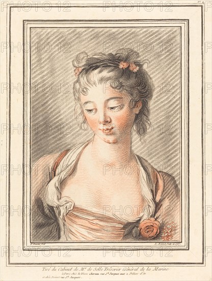 Bust of a Young Woman Looking Down, 1773 or later.
