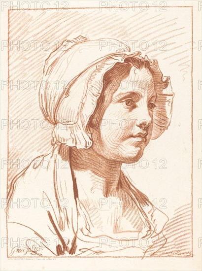 Head of a Young Woman Wearing a Cap, before 1764.