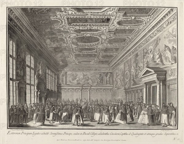 Reception by the Doge of Foreign Ambassadors in the Sala del Collegio, 1763/1766.