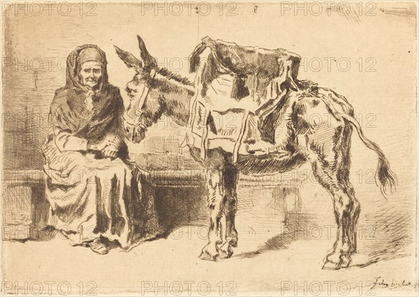 Cacoletière Assise (Seated Woman and Ass), 1875.