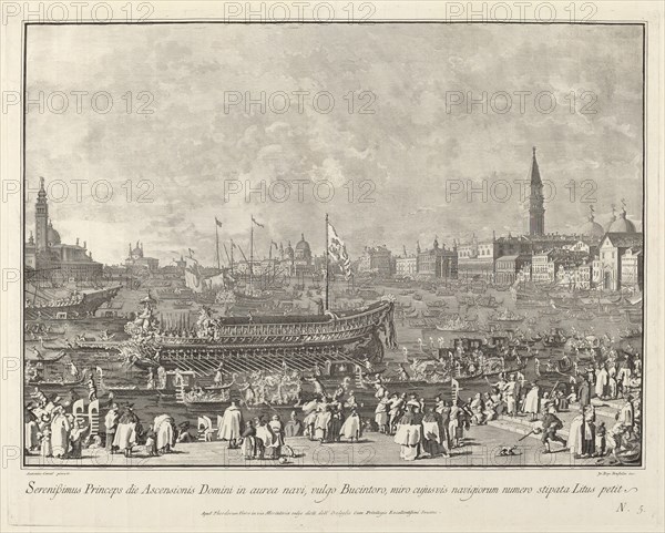 The Doge in the Bucintoro Departing for the Porto di Lido on Ascension Day, 1763/1766.