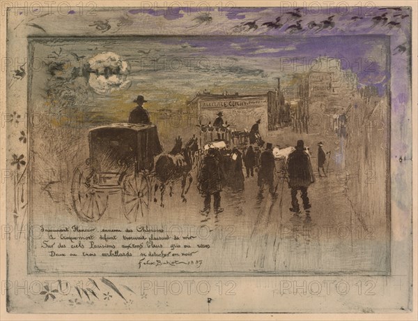 Funeral Procession on the Boulevard de Clichy, 1887.