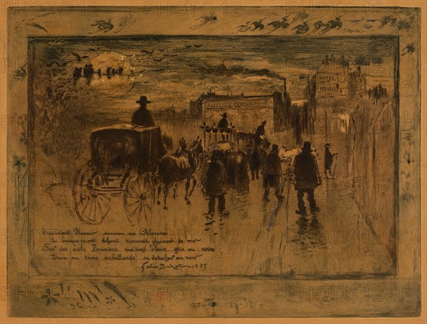 Convoi Funèbre au Boulevard de Clichy (Funeral Procession on the Boulevard de Clichy), 1887.