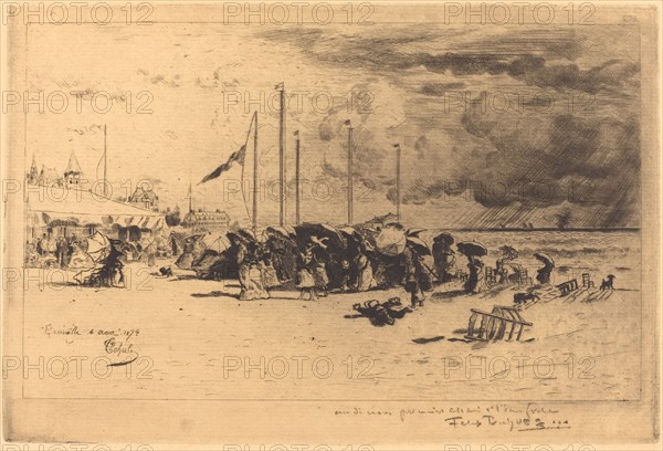 Un Grain à Trouville (Squall at Trouville), 1874/1875.