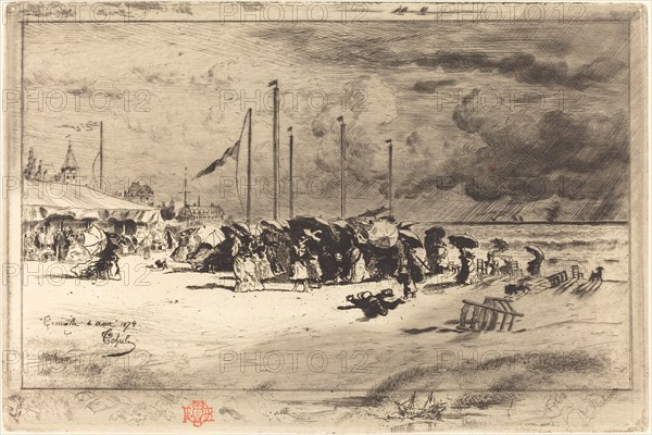 Un Grain à Trouville (Squall at Trouville), 1874/1875.