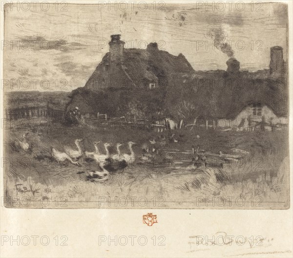 Les Petites Chaumières (Thatched Cottages--Small Plate), 1878.