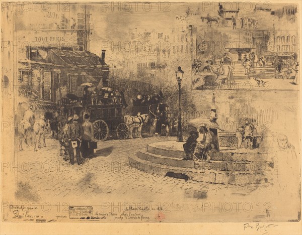 La Place Pigalle en 1878 (Place Pigalle in 1878), 1878.