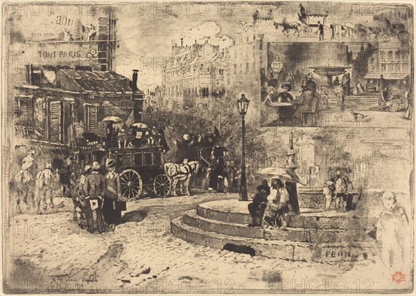 La Place Pigalle en 1878 (Place Pigalle in 1878), 1878.