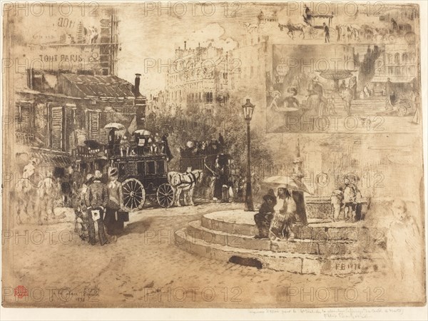 La Place Pigalle en 1878 (Place Pigalle in 1878), 1878.