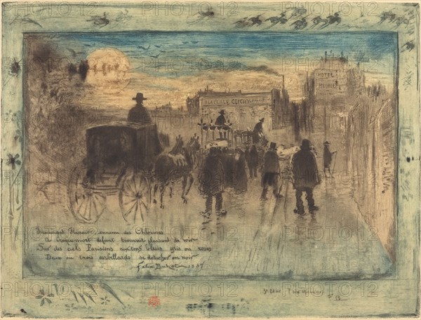 Convoi Funèbre au Boulevard de Clichy (Funeral Procession on the Boulevard de Clichy), 1887.