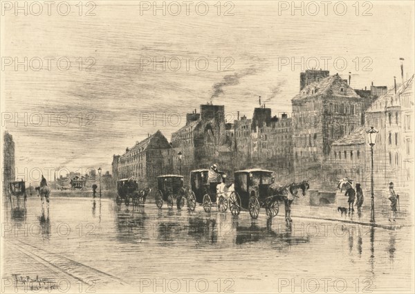 Une Matinée d'Hiver au Quai de l'Hôtel-Dieu (Winter Morning on the Quai de l'Hôtel-Dieu), 1876.