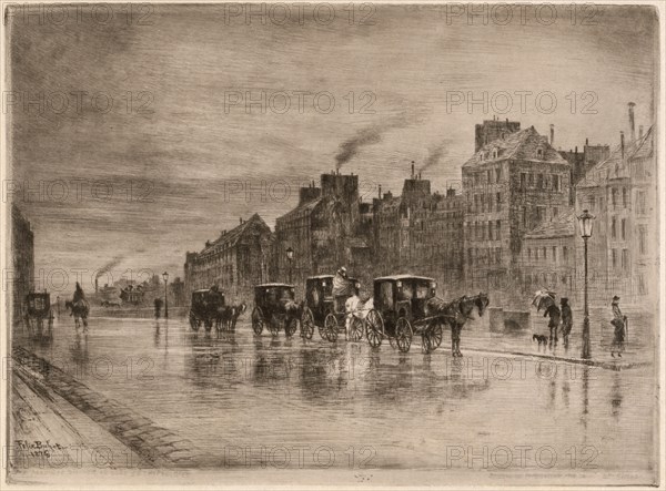 Une Matinée d'Hiver au Quai de l'Hôtel-Dieu (Winter Morning on the Quai de l'Hôtel-Dieu), 1876.