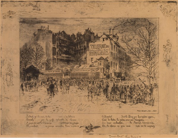 La Place des Martyrs et La Taverne du Bagne (The Place des Martyrs and the Jailhouse Tavern), 1885.