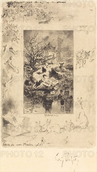 Title Page for "Lettres de Mon Moulin", c. 1885.
