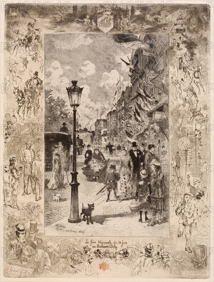 La Fête nationale au Boulevard Clichy (National Holiday on the Boulevard de Clichy), 1878.