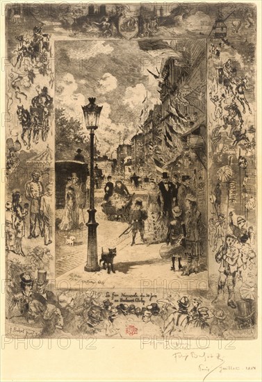 La Fête nationale au Boulevard Clichy (National Holiday on the Boulevard de Clichy), 1878.