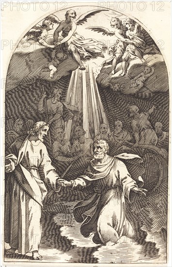 Christ Walking on the Water [first plate], 1608/1611.