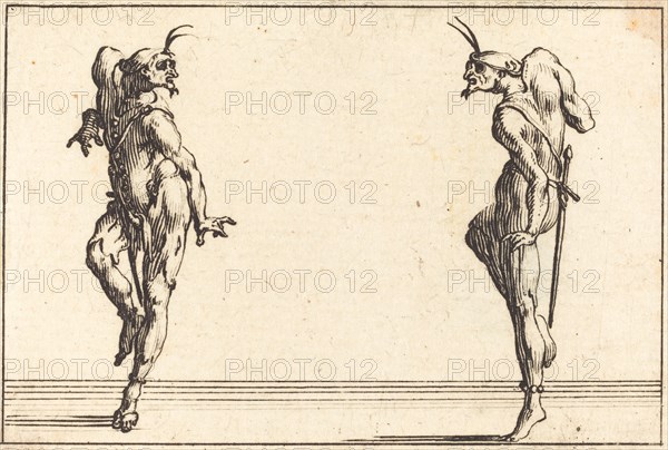 Two Pantaloons Dancing, c. 1617.