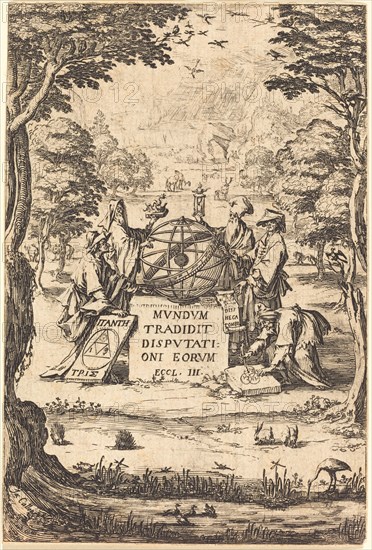 Frontispiece for the Sacred Cosmologia (Title with Astrologers).