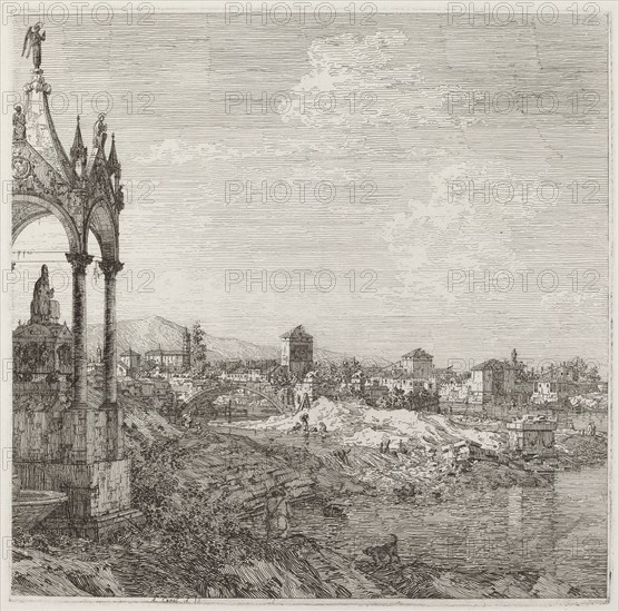 View of a Town with a Bishop's Tomb, c. 1735/1746.