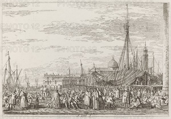 The Market on the Molo [upper left], c. 1735/1746.