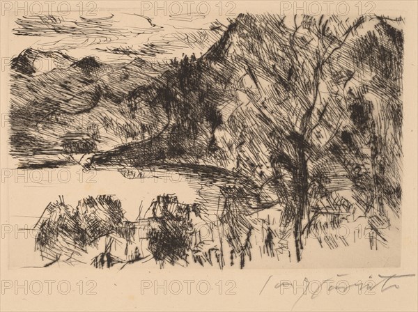 Walchensee mit Jochberg (Walchensee with Jochberg), 1923.