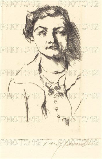 Bildnis einer Jungen Dame - Anneliese Halbe (Portrait of a Young Woman - Anneliese Halbe),1918.