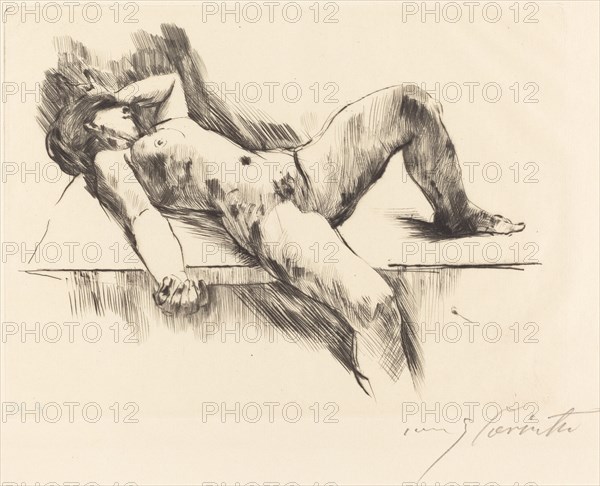 Liegender Weiblicher Akt III (Reclining Female Nude III ), 1913.