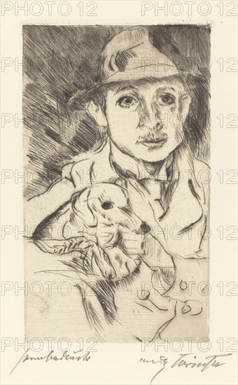 Knabe mit Hund (Boy with Dog), 1915.