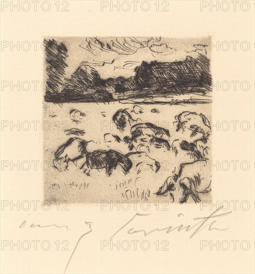 Weidende Schafe (Grazing Sheep), 1916.