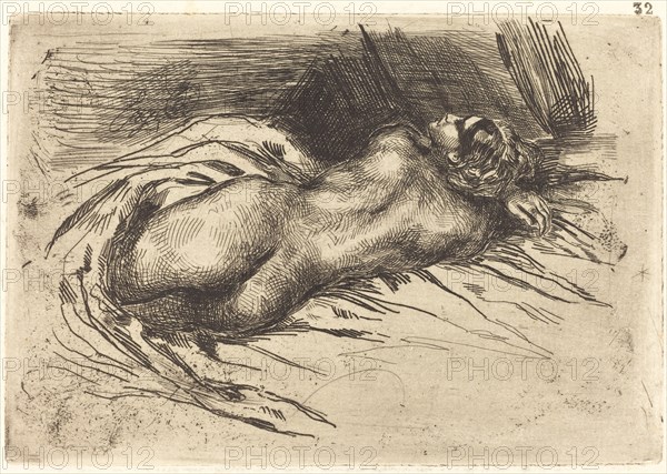 Study of a Woman, Viewed from the Back (Étude de femme vue de dos), 1833.